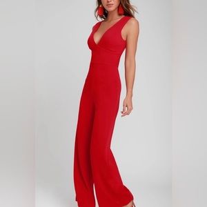 Lulu's Red Jumpsuit